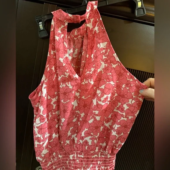 Sienna Sky Pink and White Floral Halter Top - Picture 2 of 4